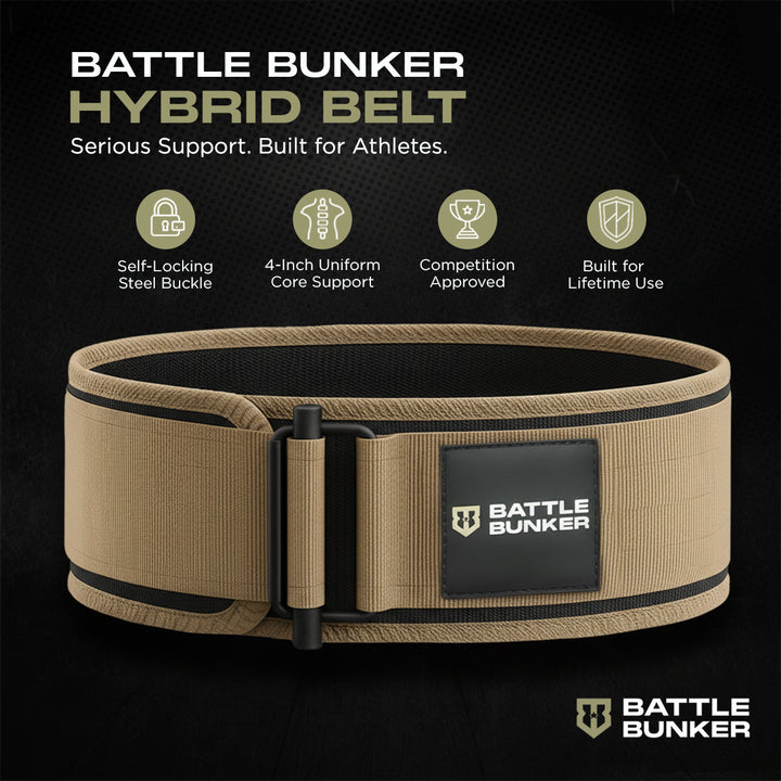 Battle Bunker Hybrid Belt – Self-Locking Weight Lifting Belt for Hybrid Operations