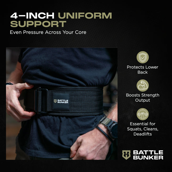 Battle Bunker Hybrid Belt – Self-Locking Weight Lifting Belt for Hybrid Operations