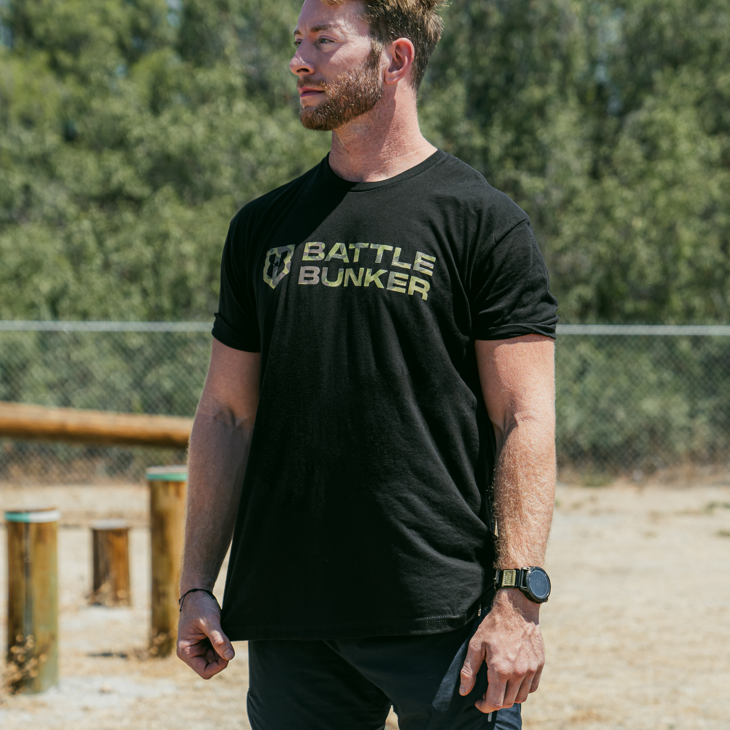 Battle Bunker Camo Logo Tee