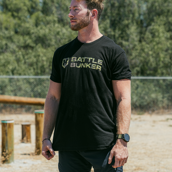 Battle Bunker Camo Logo Tee