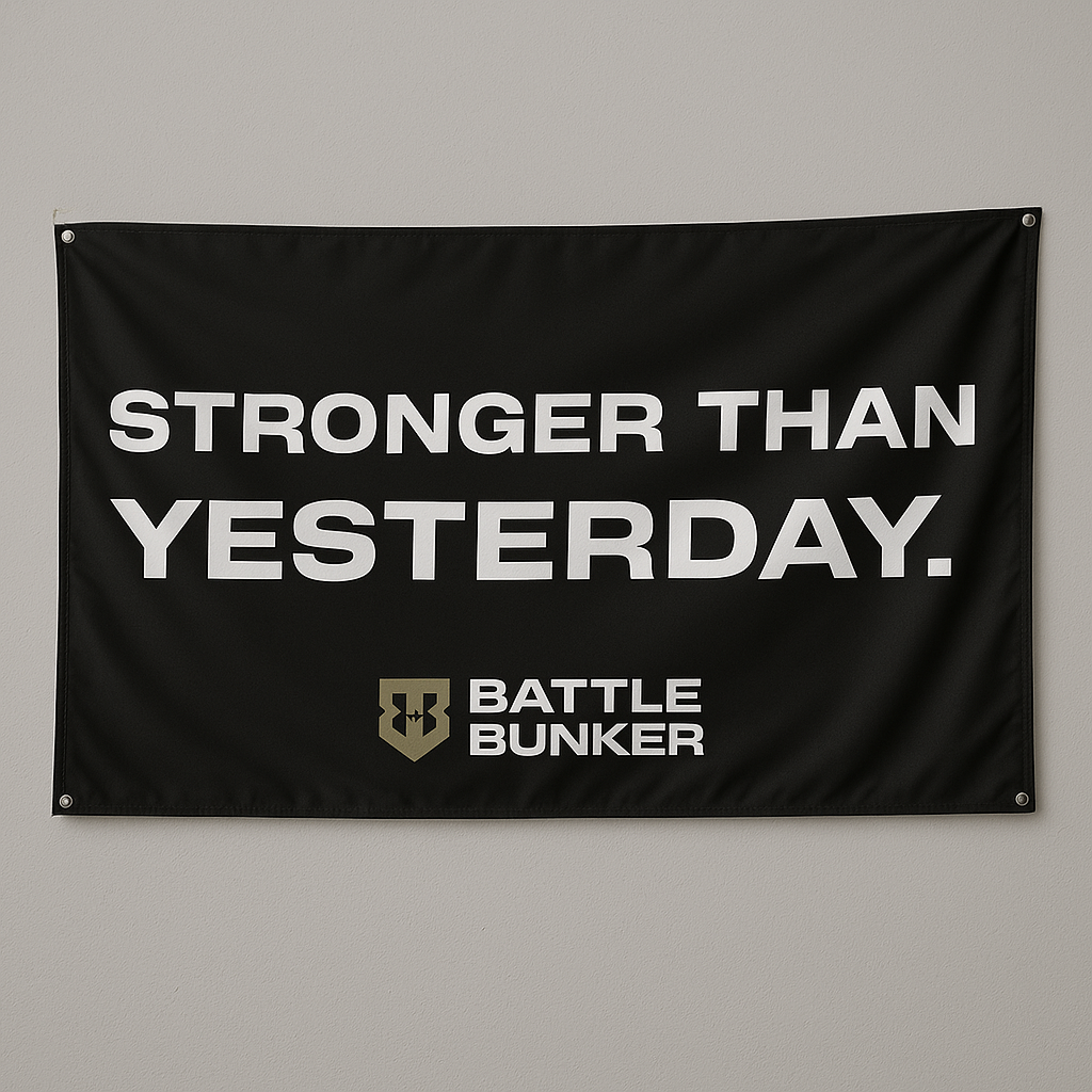 Battle Bunker "Stronger Than Yesterday" Gym Flag